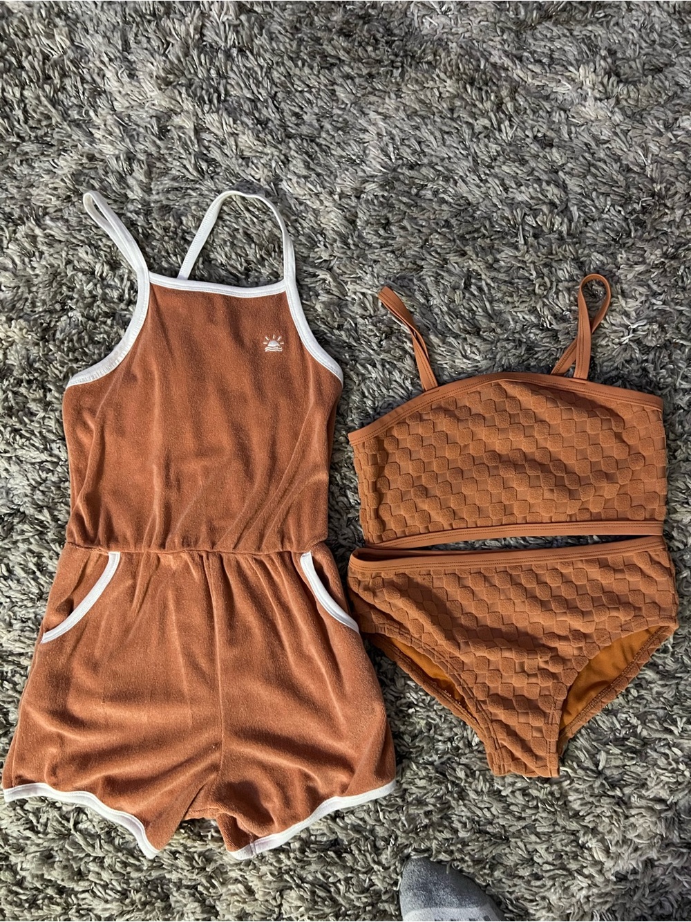 Little Co. by Lauren Conrad Girls Swim suit and Romper size 8